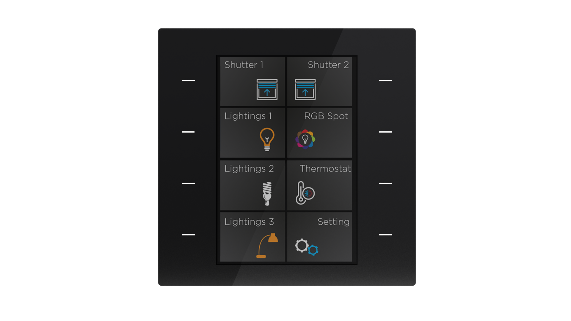 Navaris Interruttore della luce touch - 1x Trasmettitore con kit montaggio  - Dispositivo touchscreen accensione luci a distanza con LED - nero :  : Illuminazione