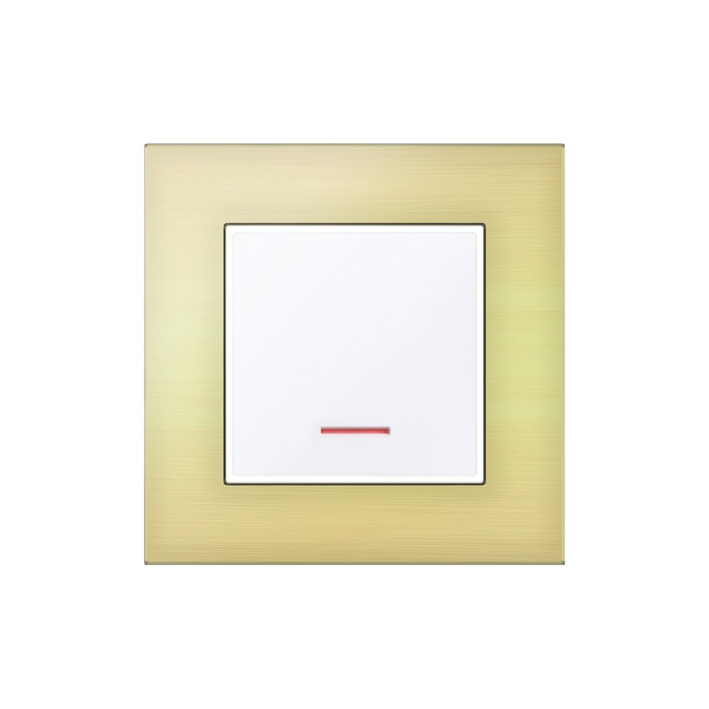 1 Pole Switch with Locator Light - White