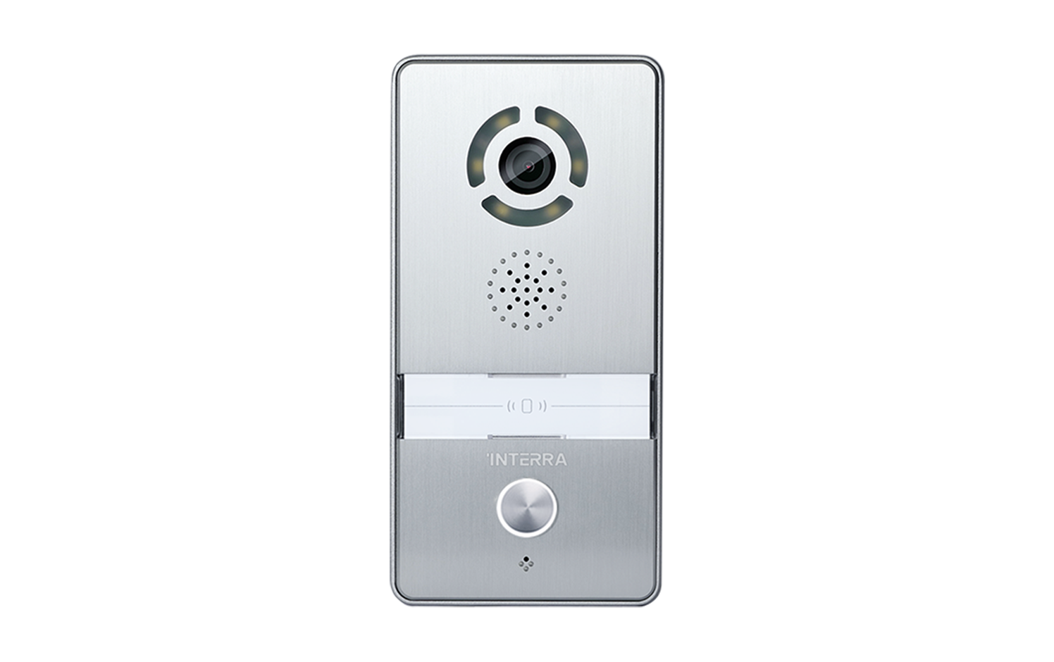 Surface Mounted Villa Type Intercom Outdoor Station w/ Push Button & Name Tag - Aluminum Body