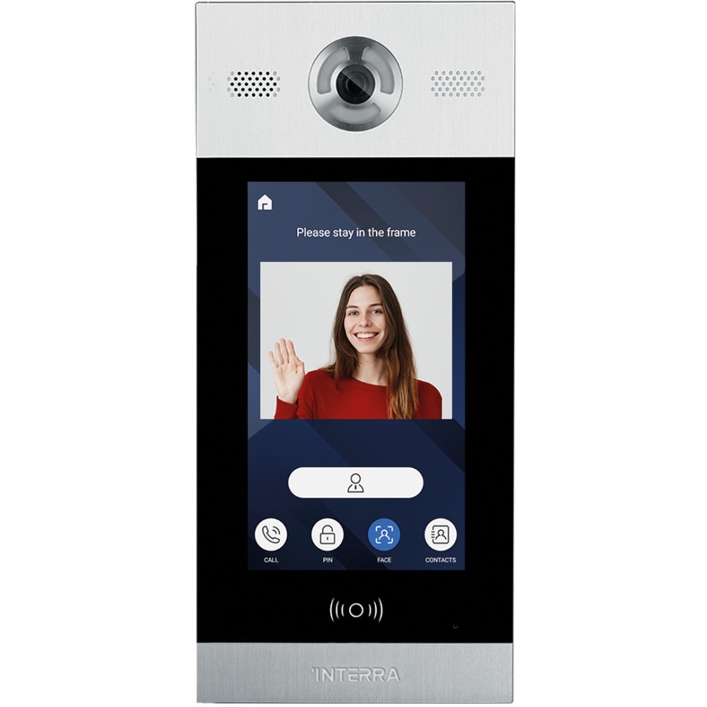Android Outdoor Video Intercom w/ Face Recognition - 10.1" Touch Screen - Aluminium Body