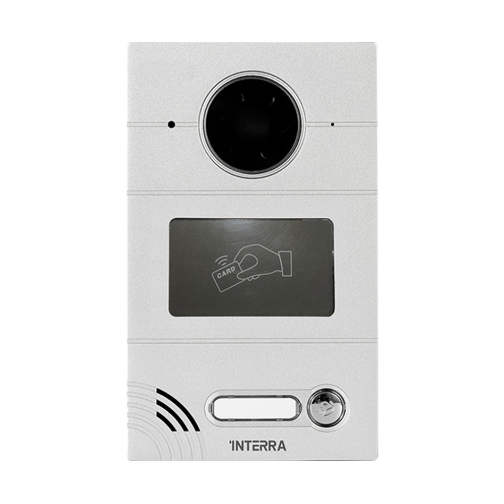 Silver Linux Villa Type Outdoor Intercom Station - Card Reader & Push Button w/ Name Tag