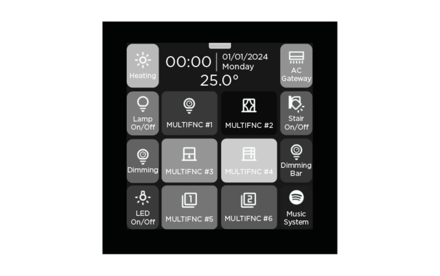 iX3 - 4" KNX Touch Panel - Black