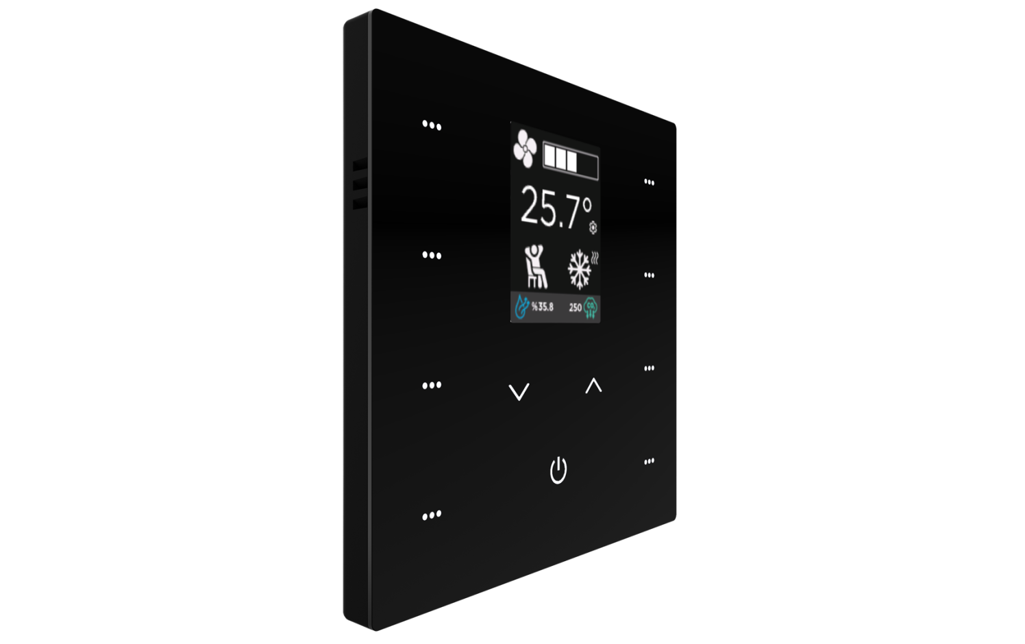iX2 - 2" KNX Touch Panel - Black w/LCD