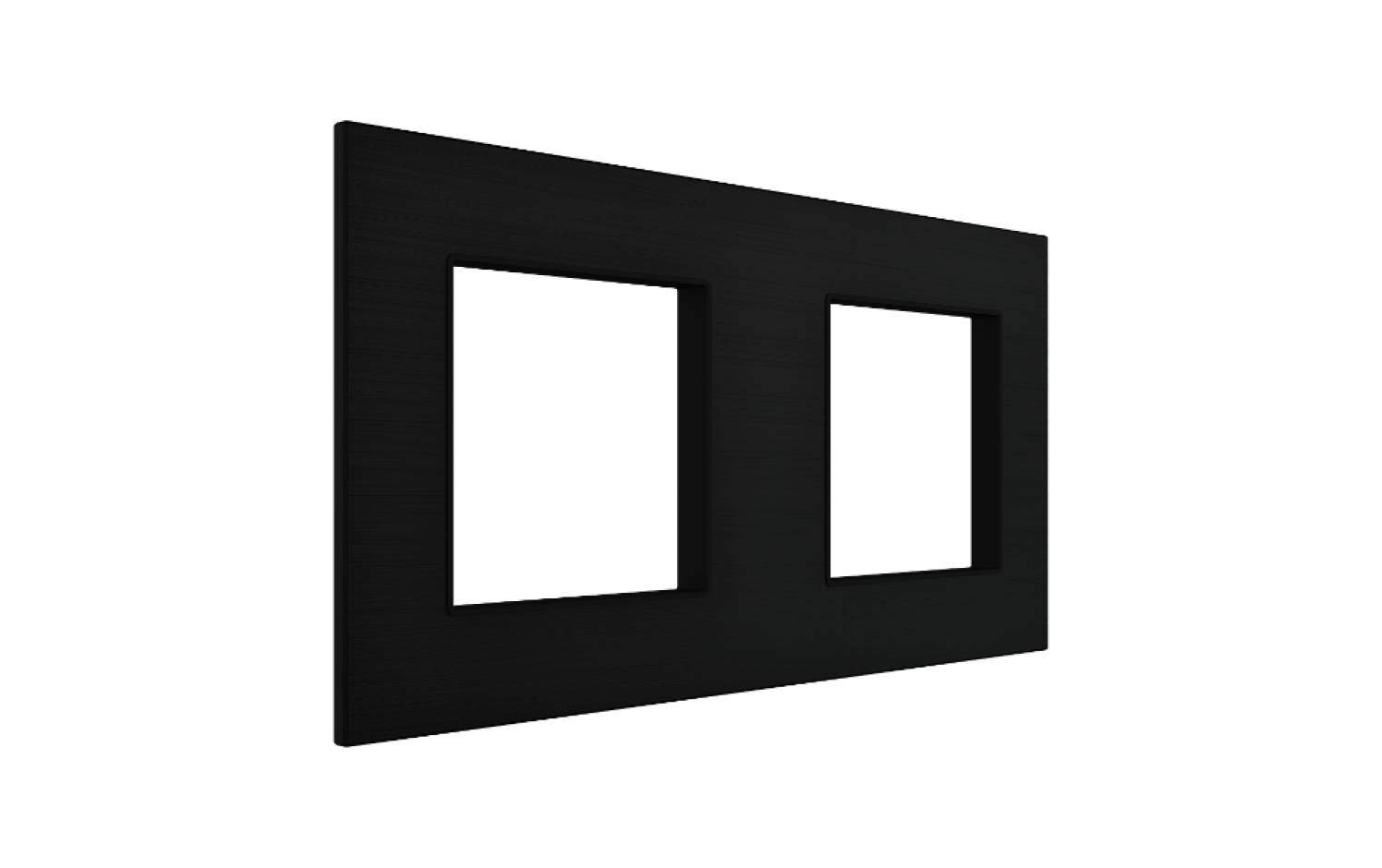 Black Aluminium Frame - 2 Gang