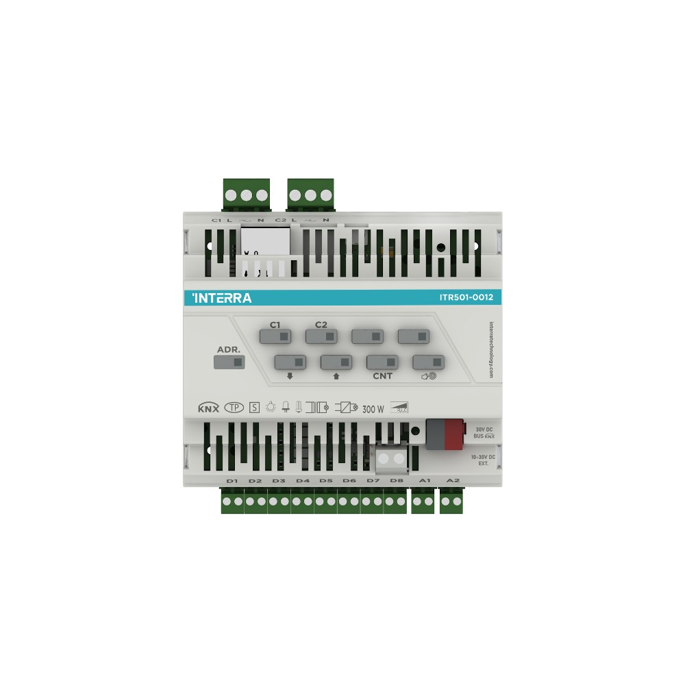 KNX Universal Dimmer Actuator - 2Ch (w/8 Digital, 2 Analog Input)