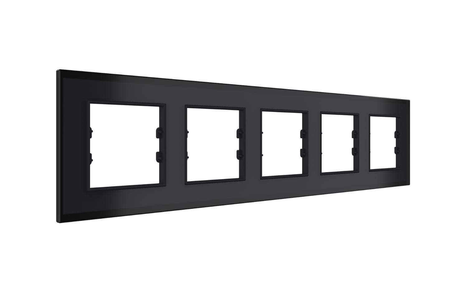 Black Plexiglass Frame - 5 Gang
