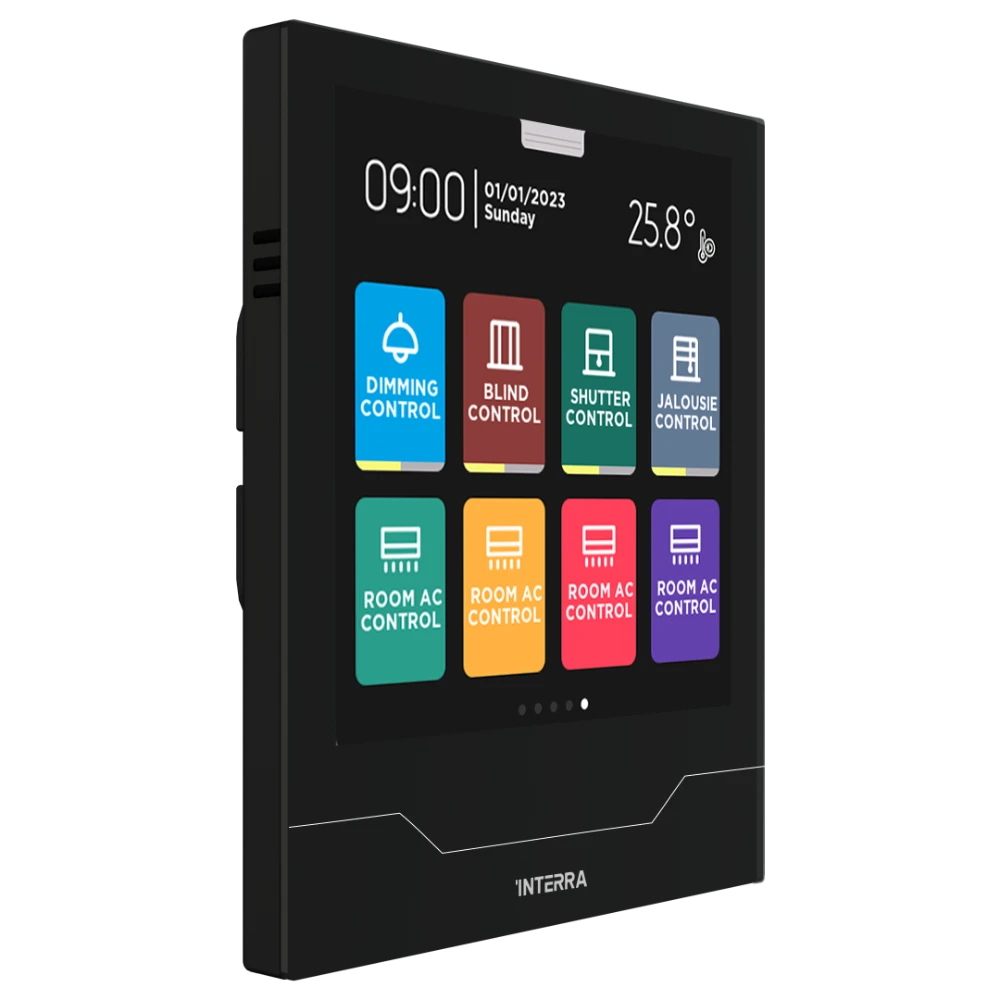 Interra iX4 - 4" KNX Secure Touch Panel + AQI / Black