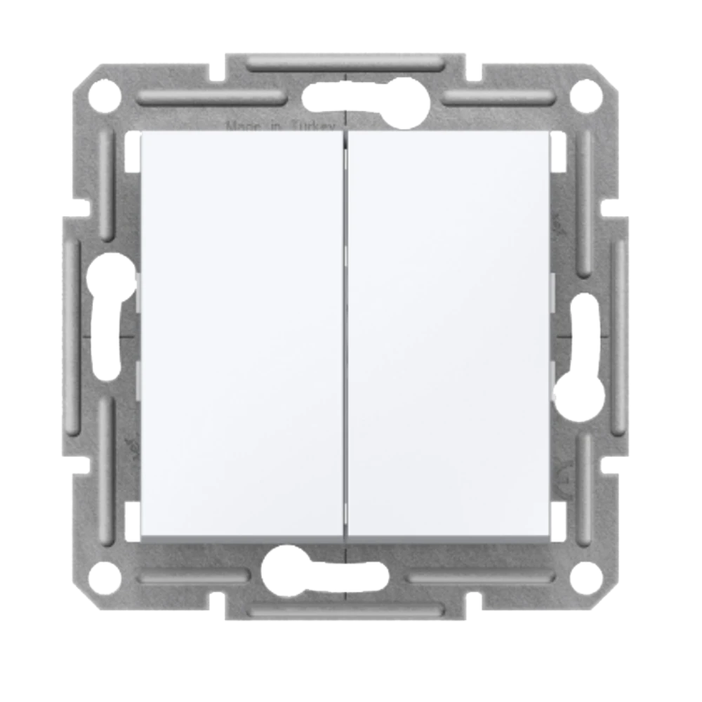 1 Pole 2 Circuits Switch - White