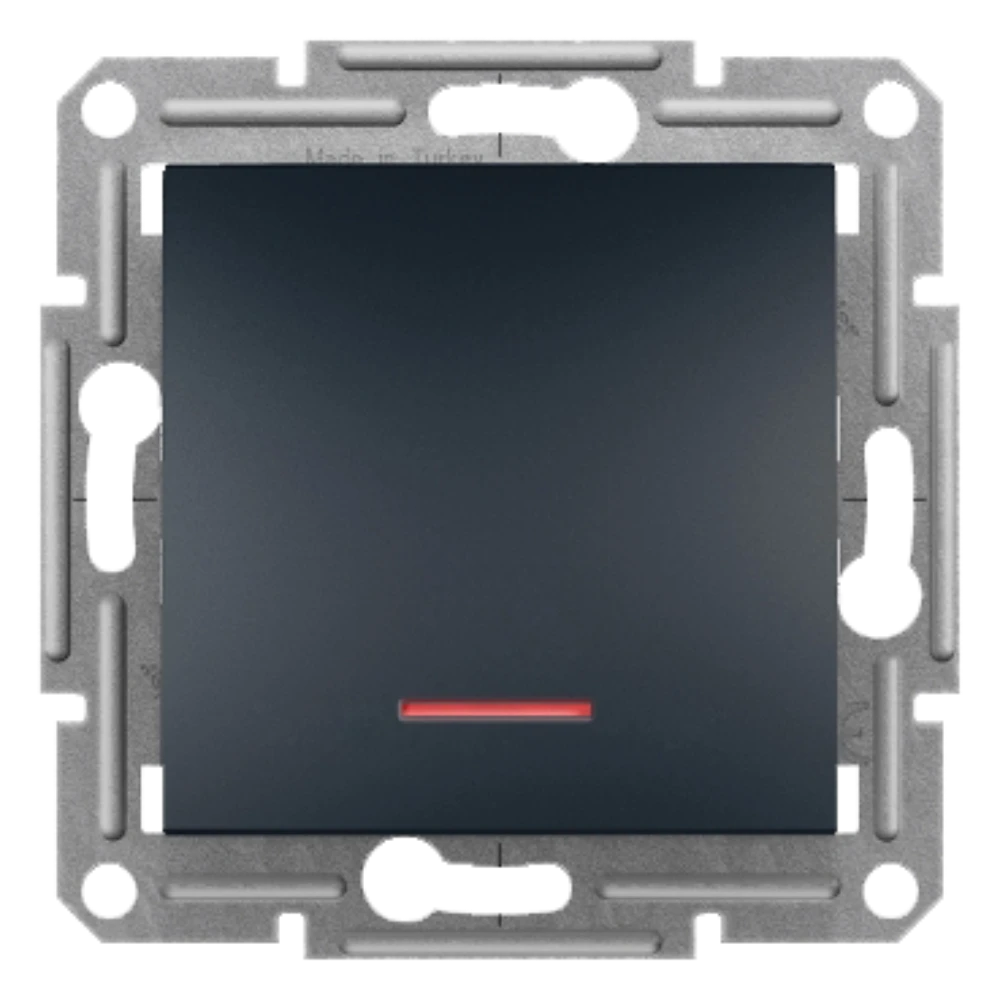 1 Pole Switch with Locator Light - Anthracite