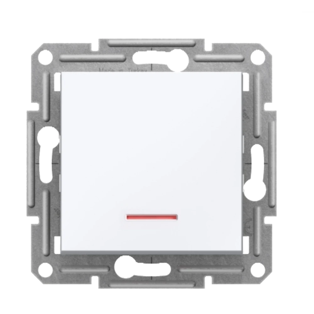 1 Pole 2 Way Switch with Locator Light - White