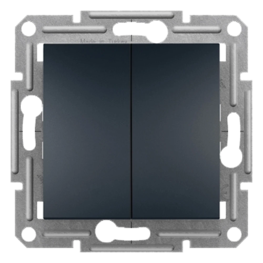 Double 2 Way Switch - Anthracite