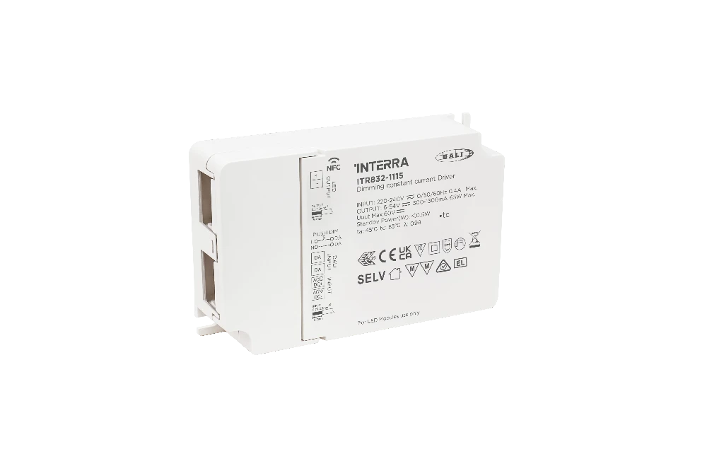 65W NFC Programmable DALI-2 DT6 Constant Current LED Driver (500 - 1500 mA)