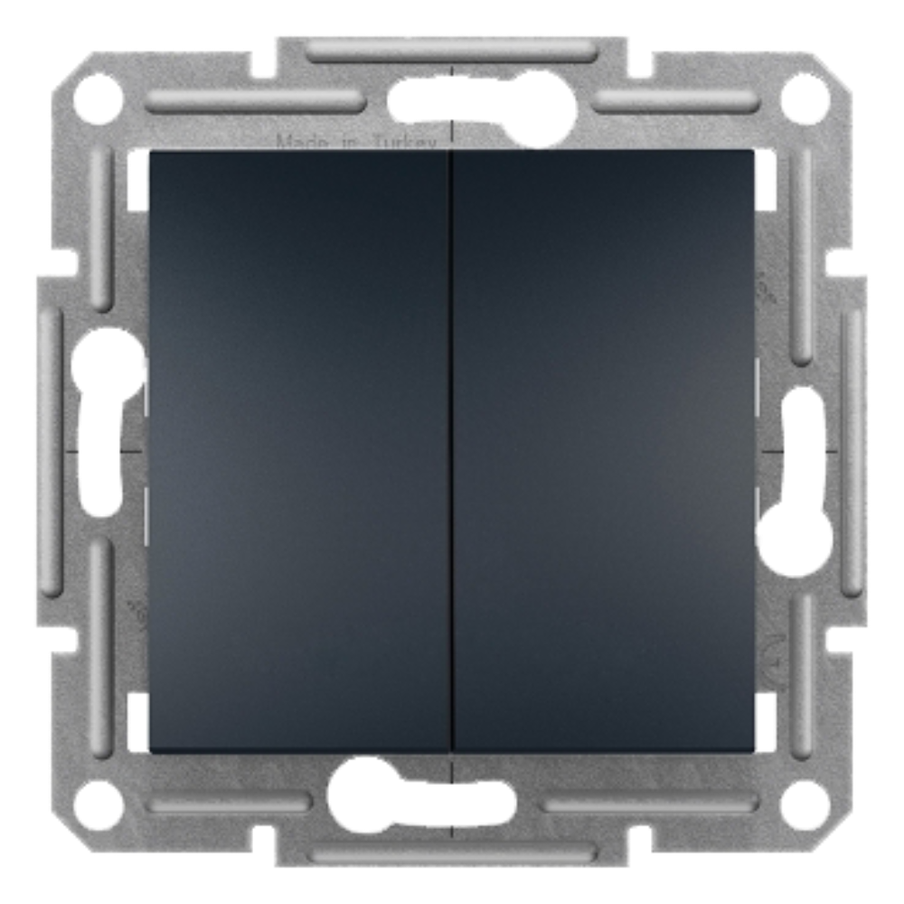 Double 2 Way Switch - Anthracite
