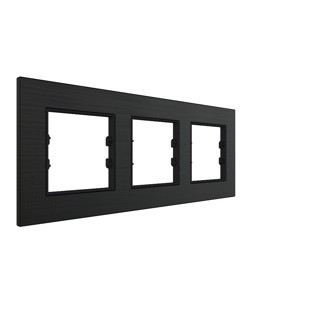 Black Aluminium Frame - 3 Gang