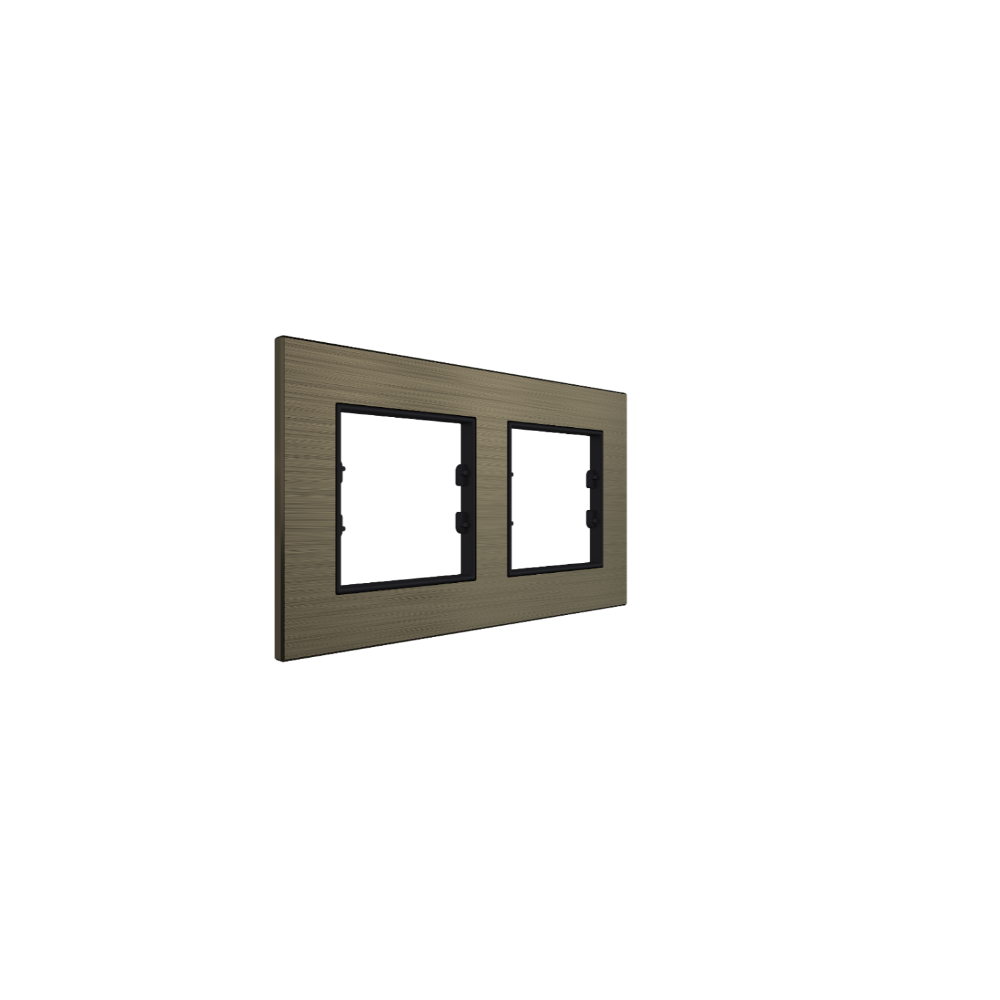 Bronze Aluminium Frame -2 Gang