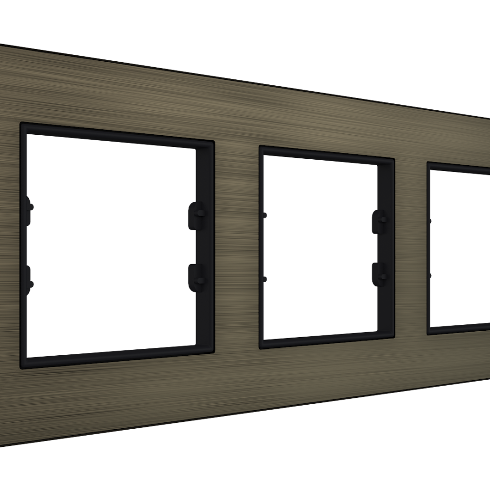 Bronze Aluminium Frame - 4 Gang