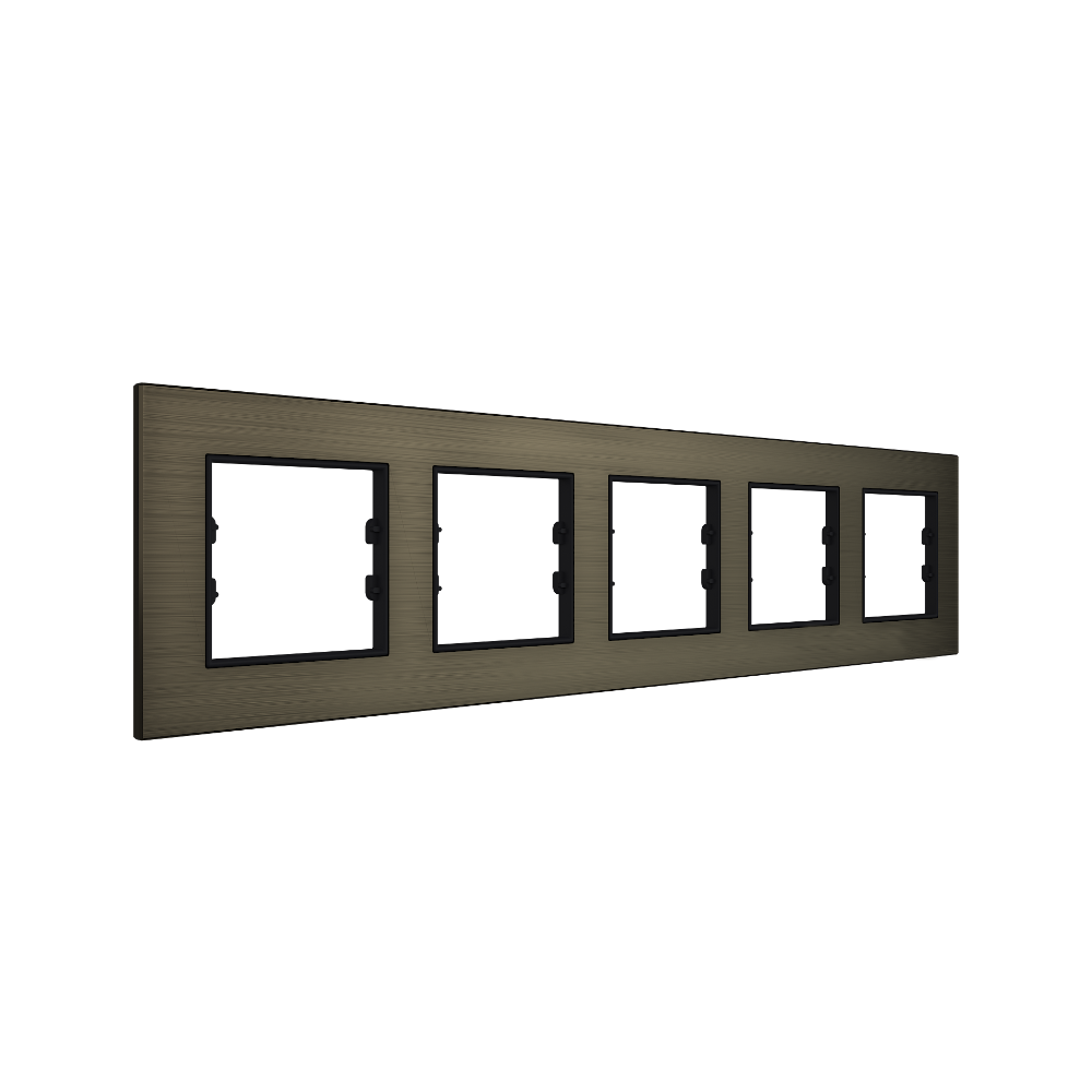 Bronze Aluminium Frame - 5 Gang