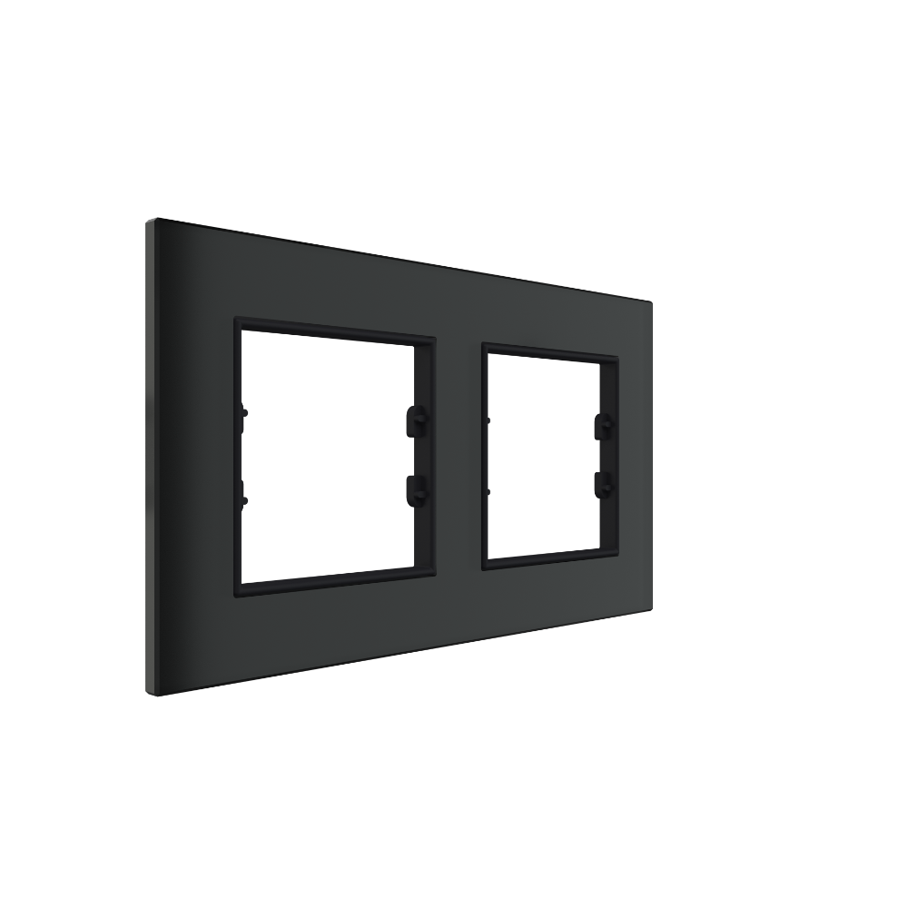 Black Plexiglass Frame - 2 Gang