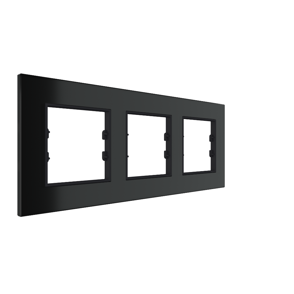 Black Plexiglass Frame - 3 Gang