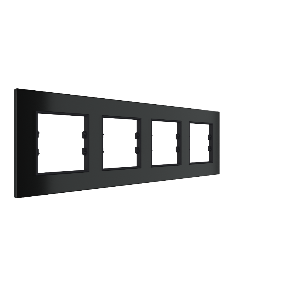 Black Plexiglass Frame - 4 Gang