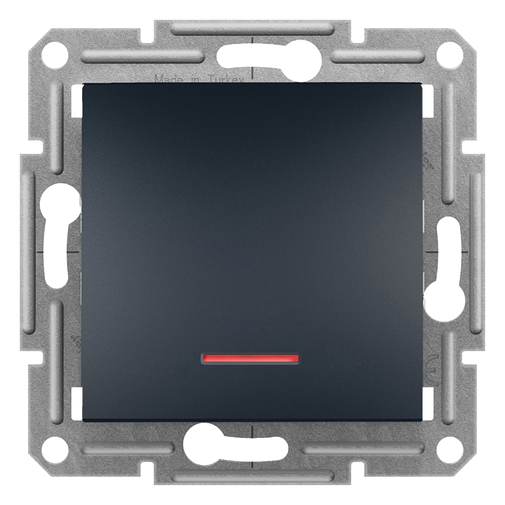 1 Pole Push Button with Locator Light - Anthracite