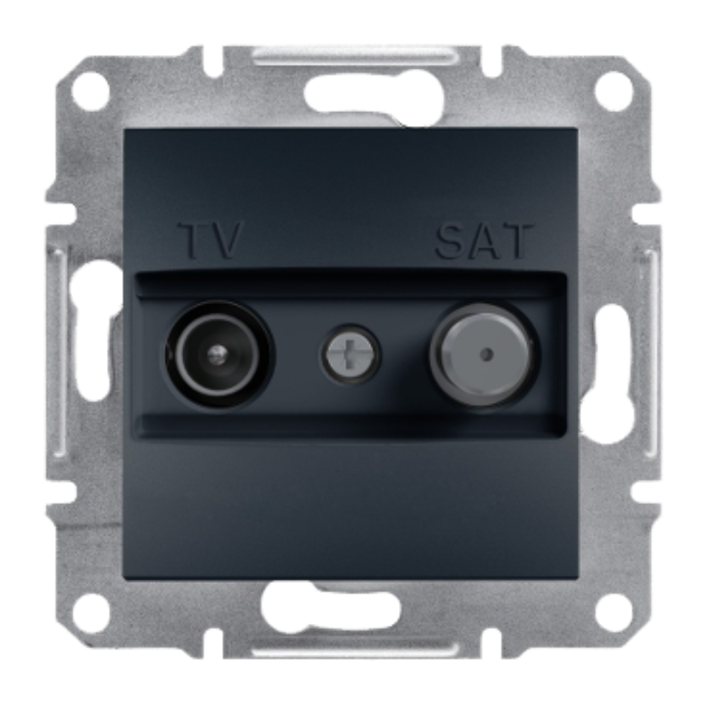 TV/SAT Ending Socket 1dB - Anthracite