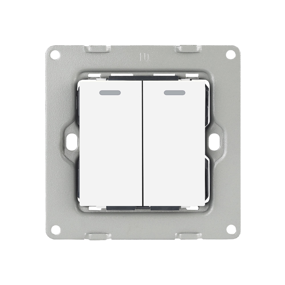 2 Gang Switch - White