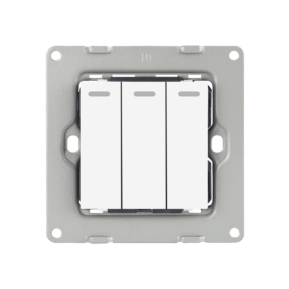 3 Gang Switch - White