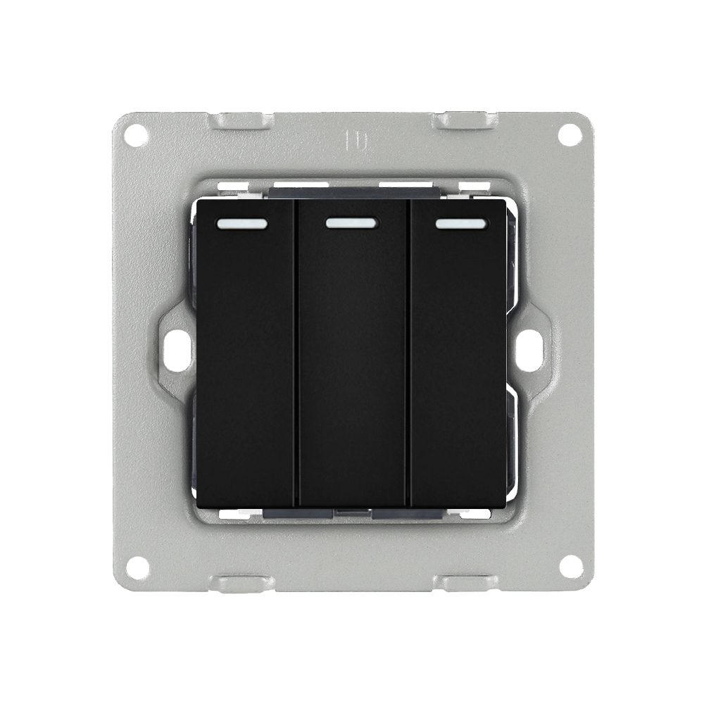 3 Gang Switch - Black