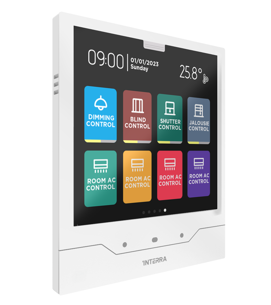 iX4 - 4" KNX Secure Touch Panel + AQI / White