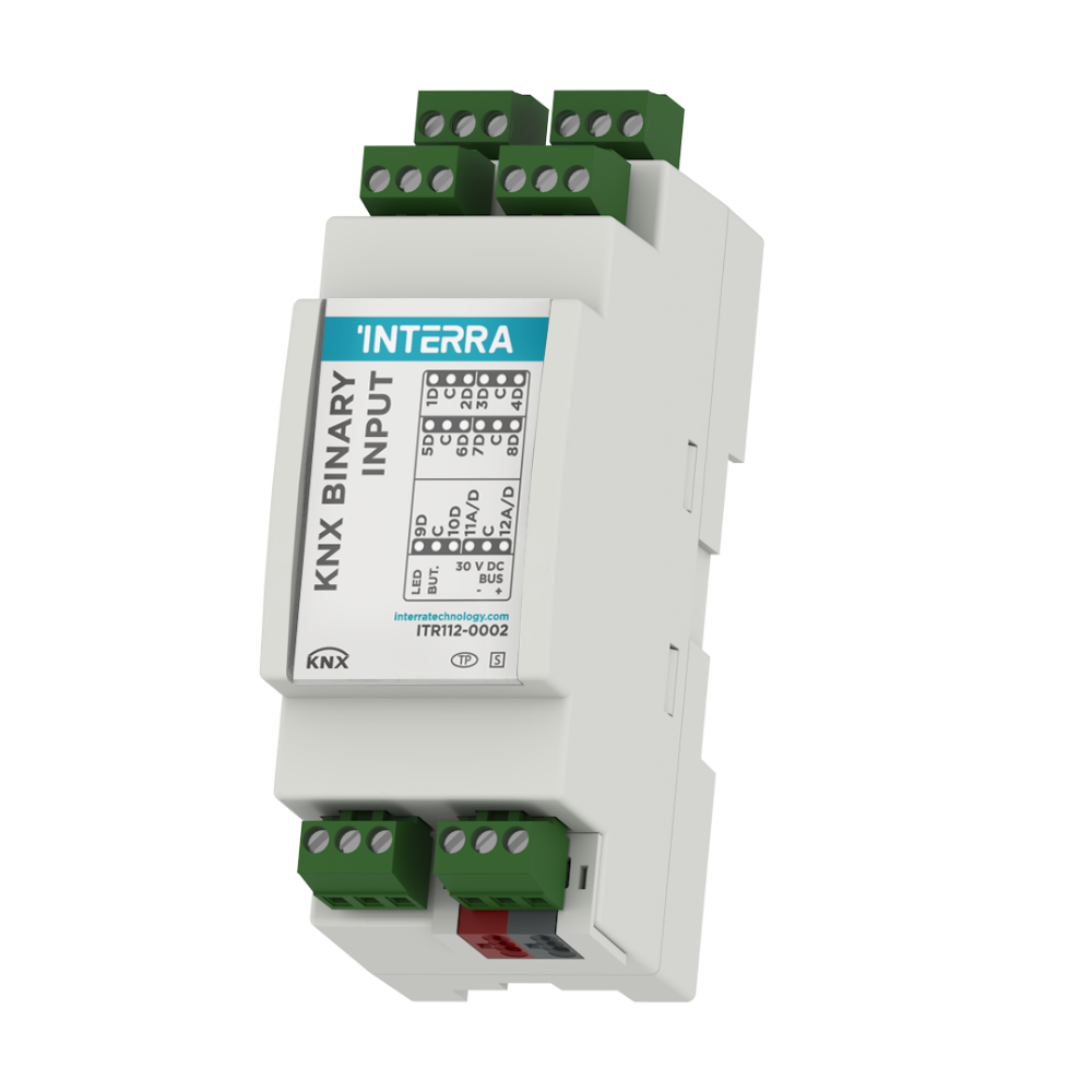 KNX 12 Ch Binary / Analog Input Module – 2 Thermostat