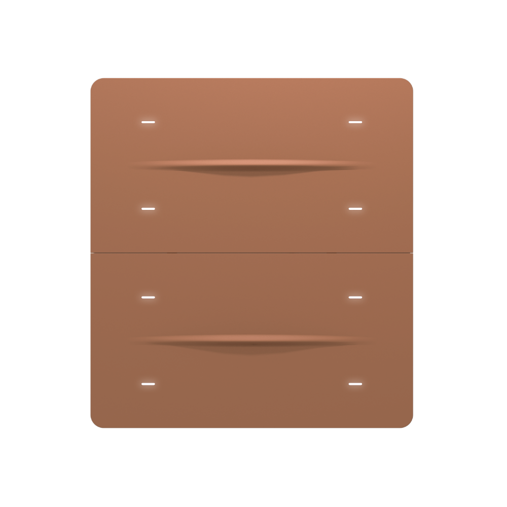 iX-M 8 Button KNX Secure Switch Panel / Mocha