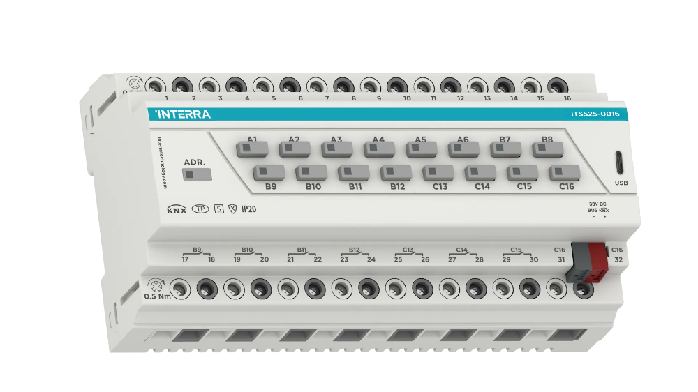 KNX Secure Combo+ Switch Actuator - 16 Channel