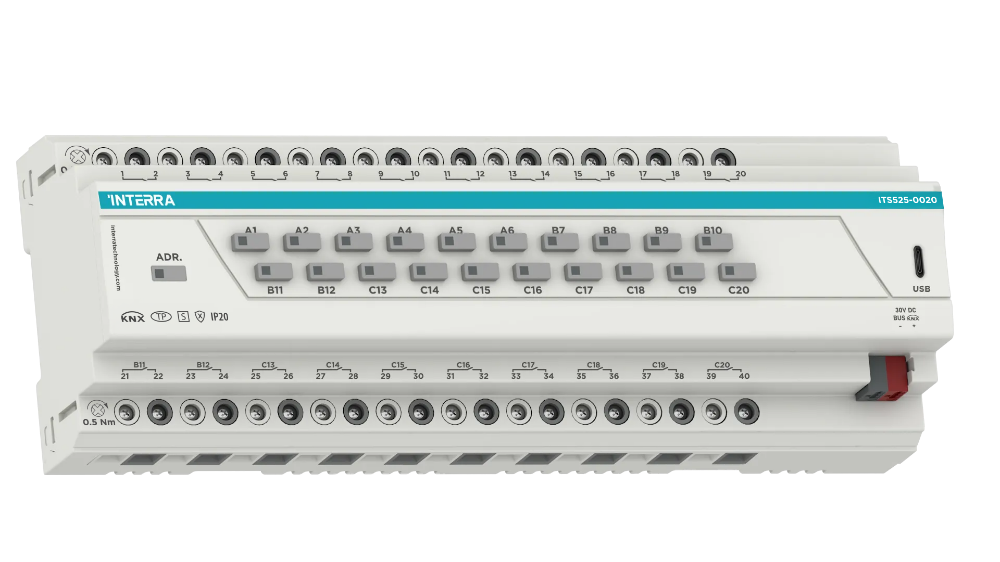 KNX Secure Combo+ Switch Actuator - 20 Channel