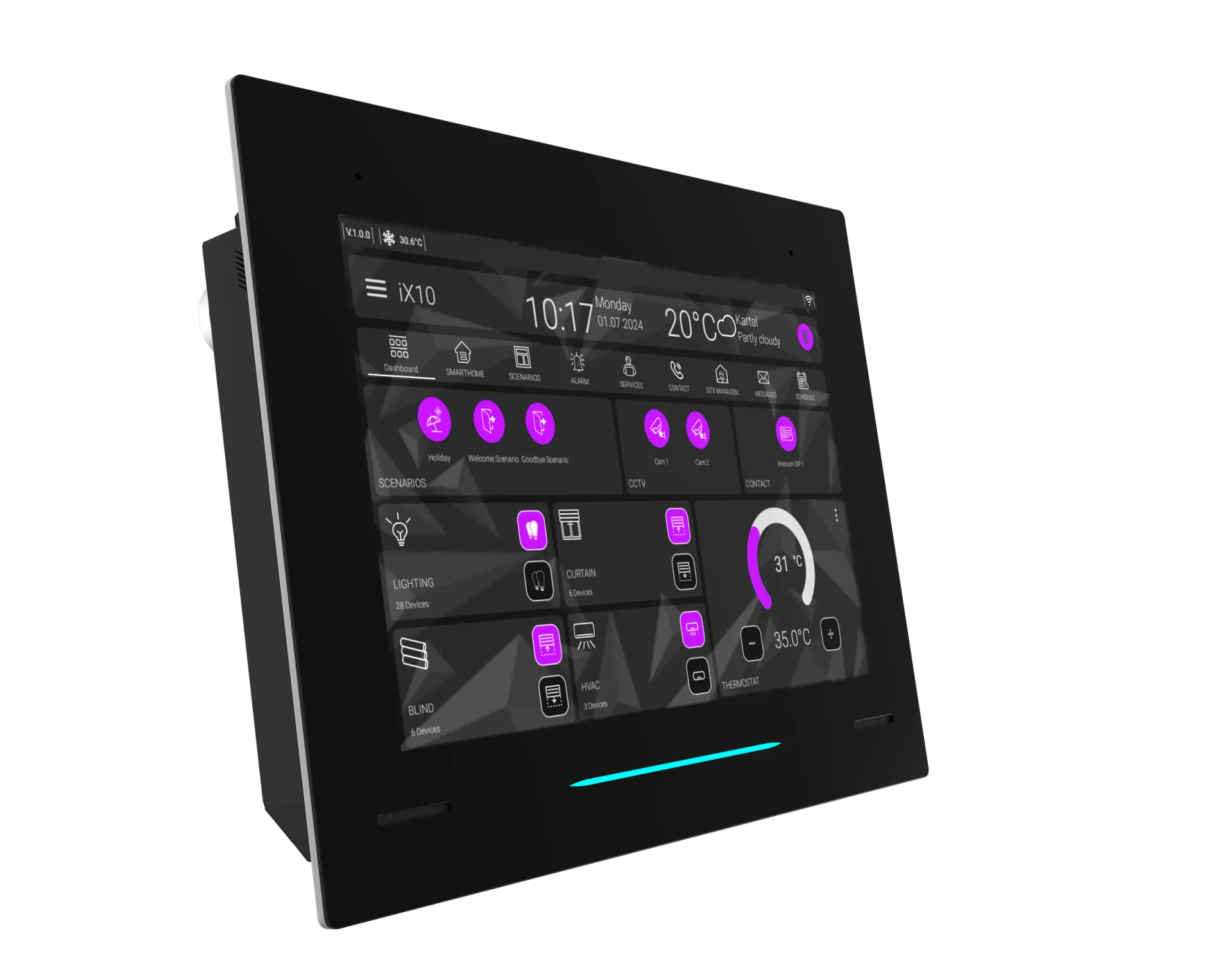 iX10 - 10.1" KNX Touch Panel